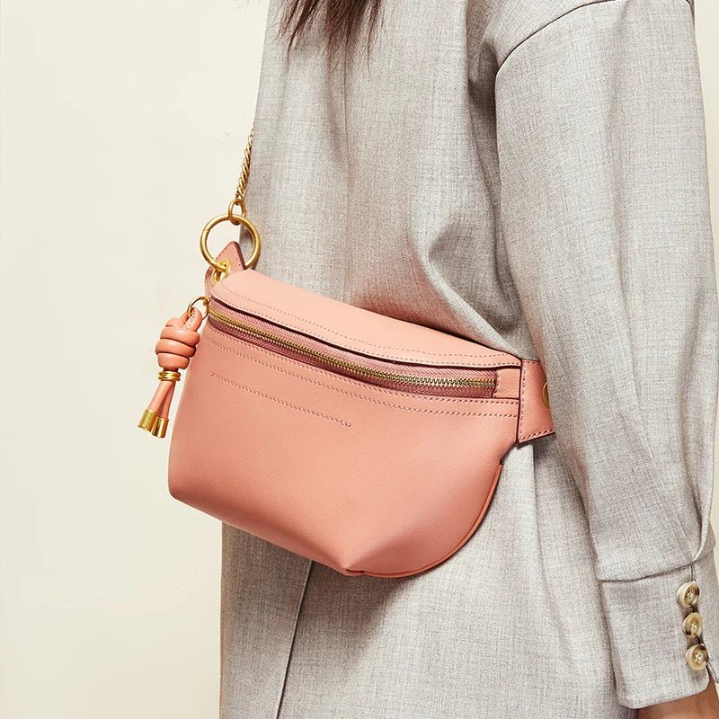 Chic Elegance: Genuine Leather Women's All-Matching Crossbody Chest Bag - Image 2