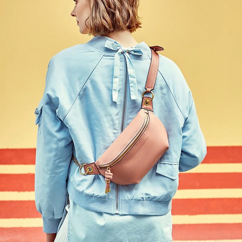 Chic Elegance: Genuine Leather Women's All-Matching Crossbody Chest Bag - Image 3