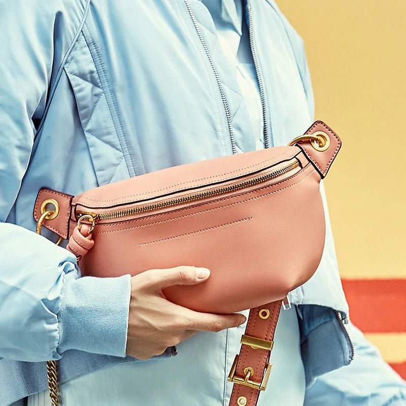 Chic Elegance: Genuine Leather Women's All-Matching Crossbody Chest Bag - Image 4