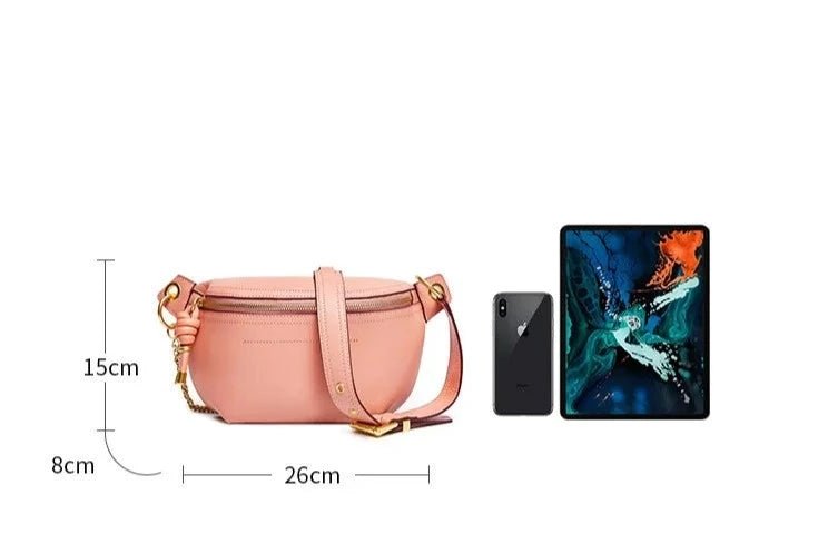 Chic Elegance: Genuine Leather Women's All-Matching Crossbody Chest Bag - Image 6