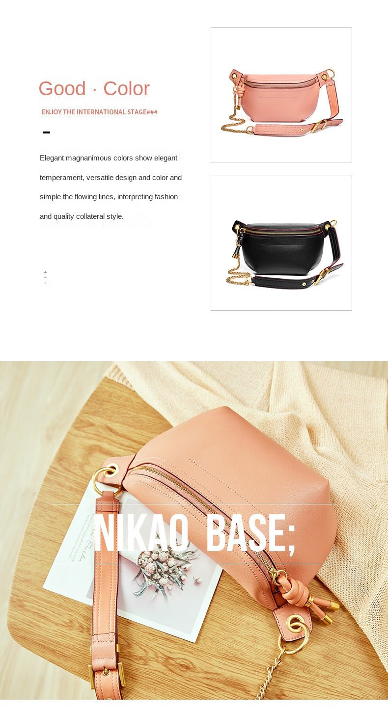 Chic Elegance: Genuine Leather Women's All-Matching Crossbody Chest Bag - Image 12